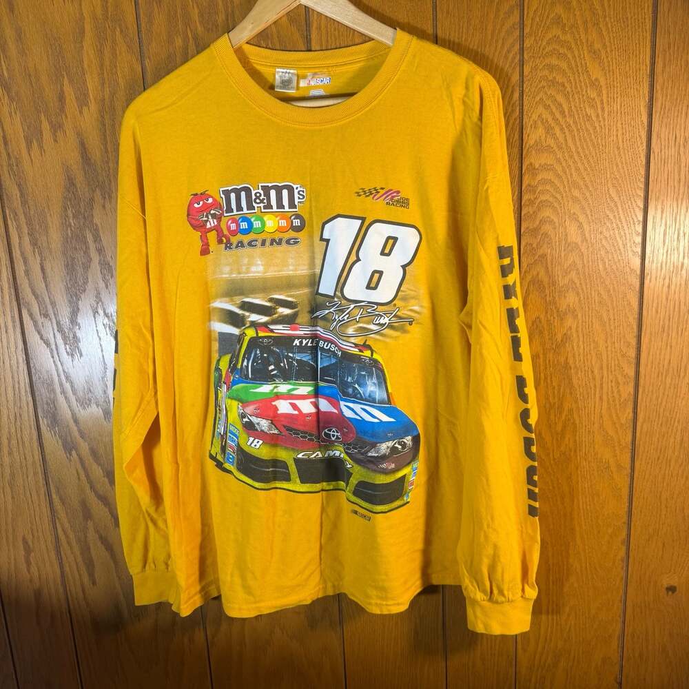Winners Circle NASCAR Kyle Busch #18 M&M's Racing Long Sleeve T-Shirt